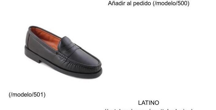 Zapato mocasín de hombre Latino 501 en negro