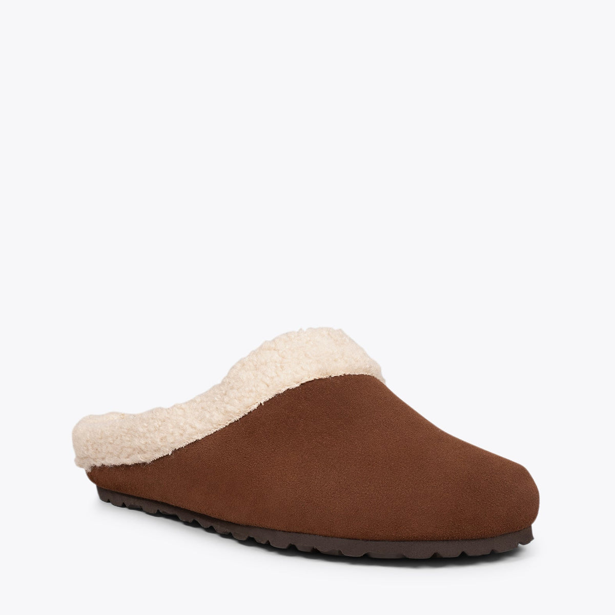 DREAM HOME Zapatillas con borreguito para hombre · Marrones