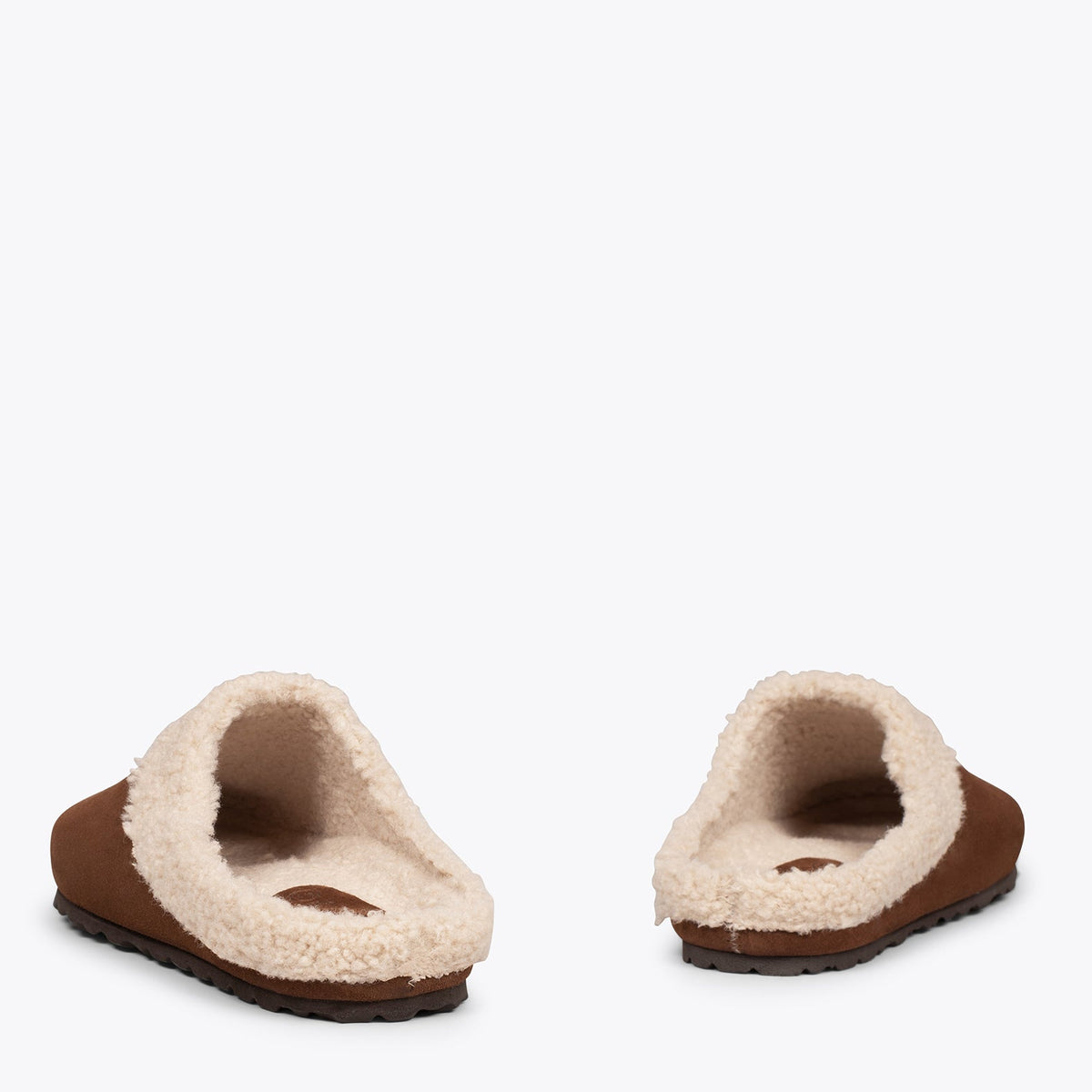 DREAM HOME Zapatillas con borreguito para hombre · Marrones