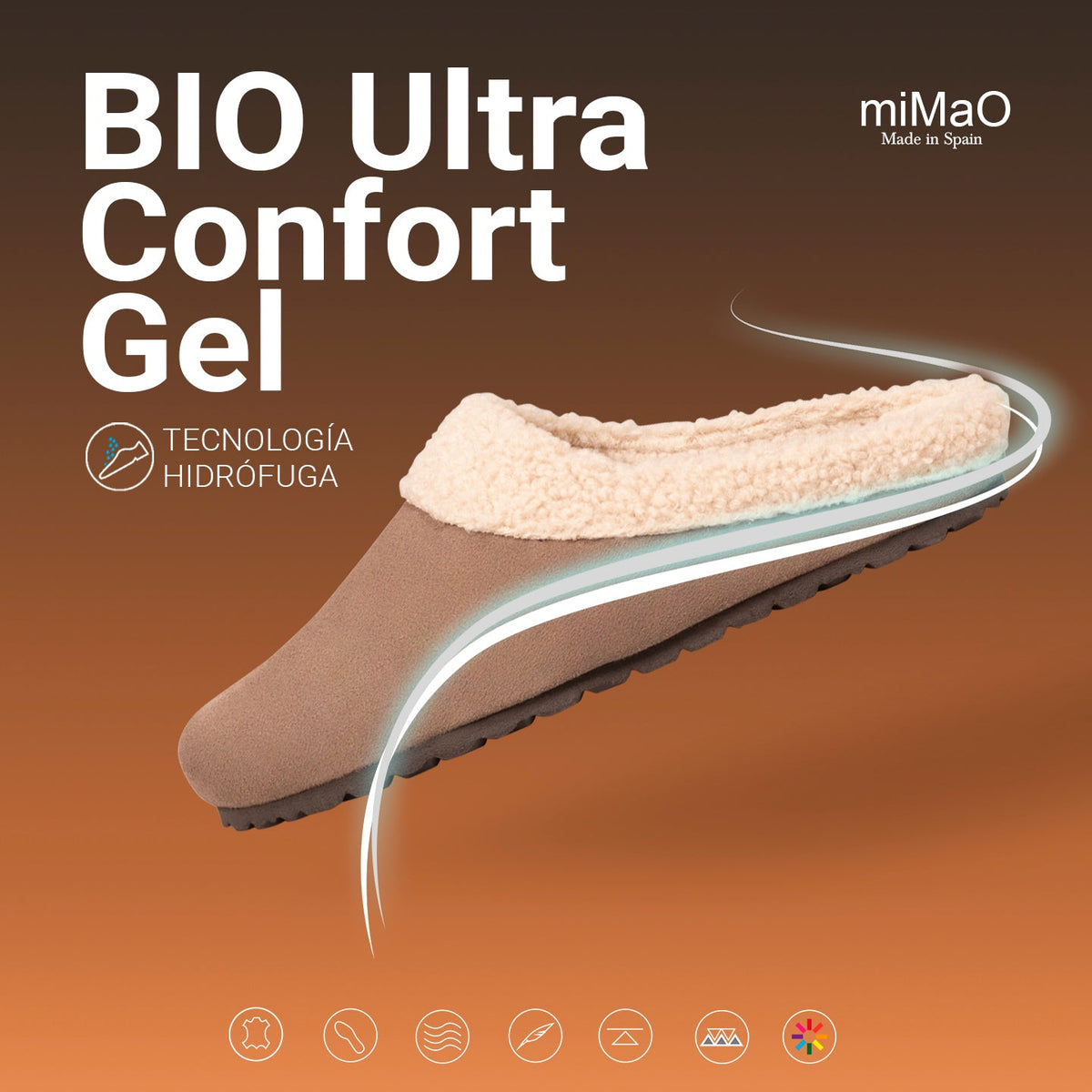 DREAM HOME Zapatillas con borreguito para hombre · Marrones