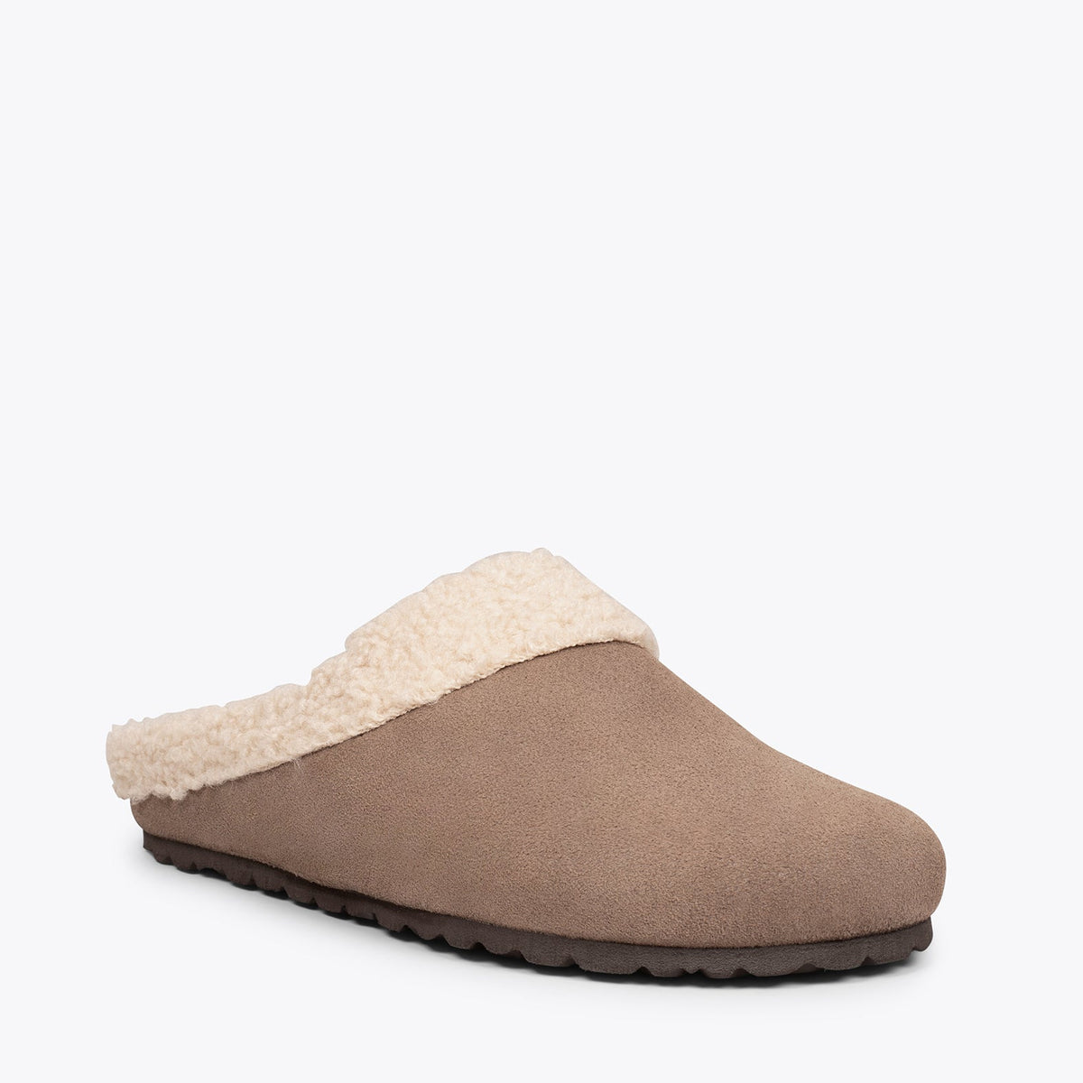 DREAM HOME Zapatillas con borreguito para hombre · Taupe