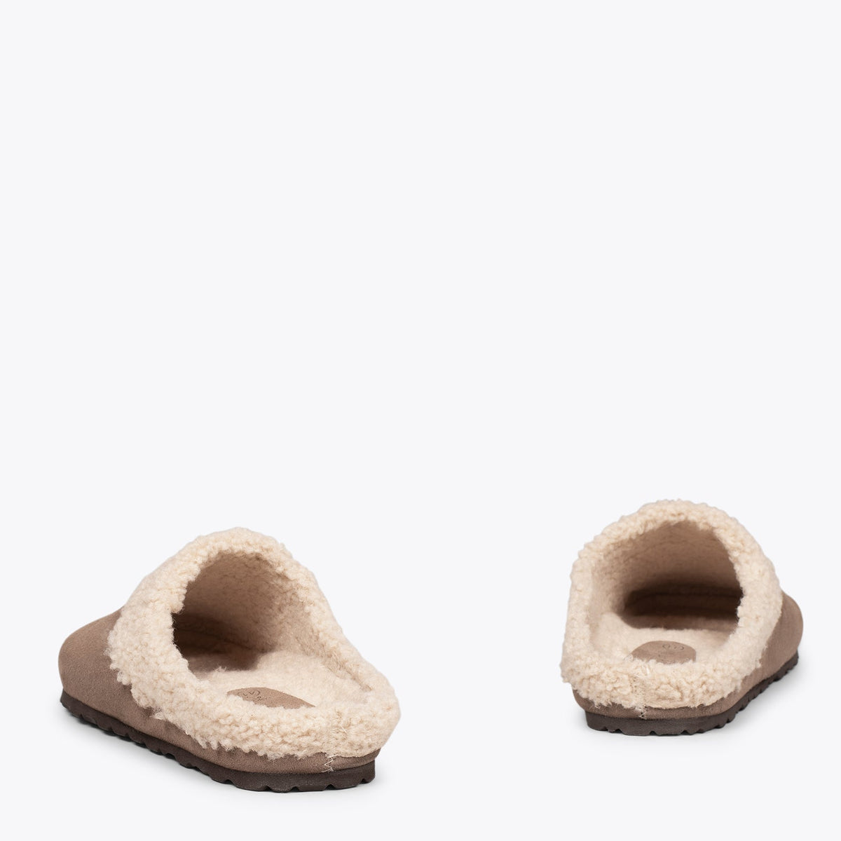 DREAM HOME Zapatillas con borreguito para hombre · Taupe