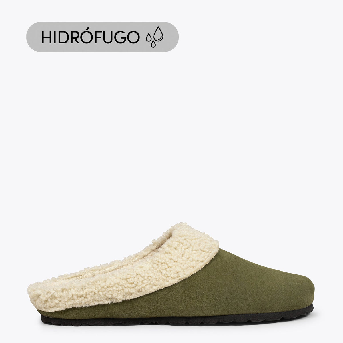 DREAM HOME Zapatillas con borreguito para hombre · Verdes